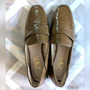 Zara croc effect loafers sz EU 38 / US 7.5